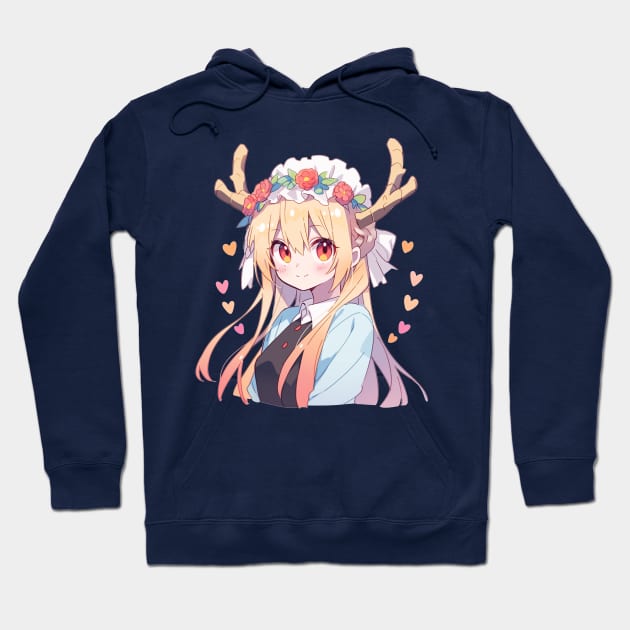 Tohru Kobayashi Miss Kobayashi's Dragon Maid Hoodie by luna doodle shop